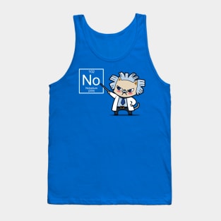 Cute Funny Kawaii Albert Einstein Professor Scientist Cat Cartoon Tank Top